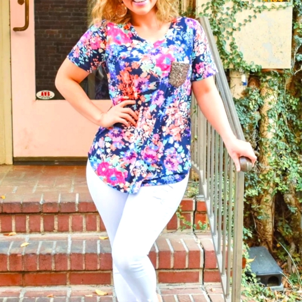 Perfectly Priscilla Boutique Floral Shirt